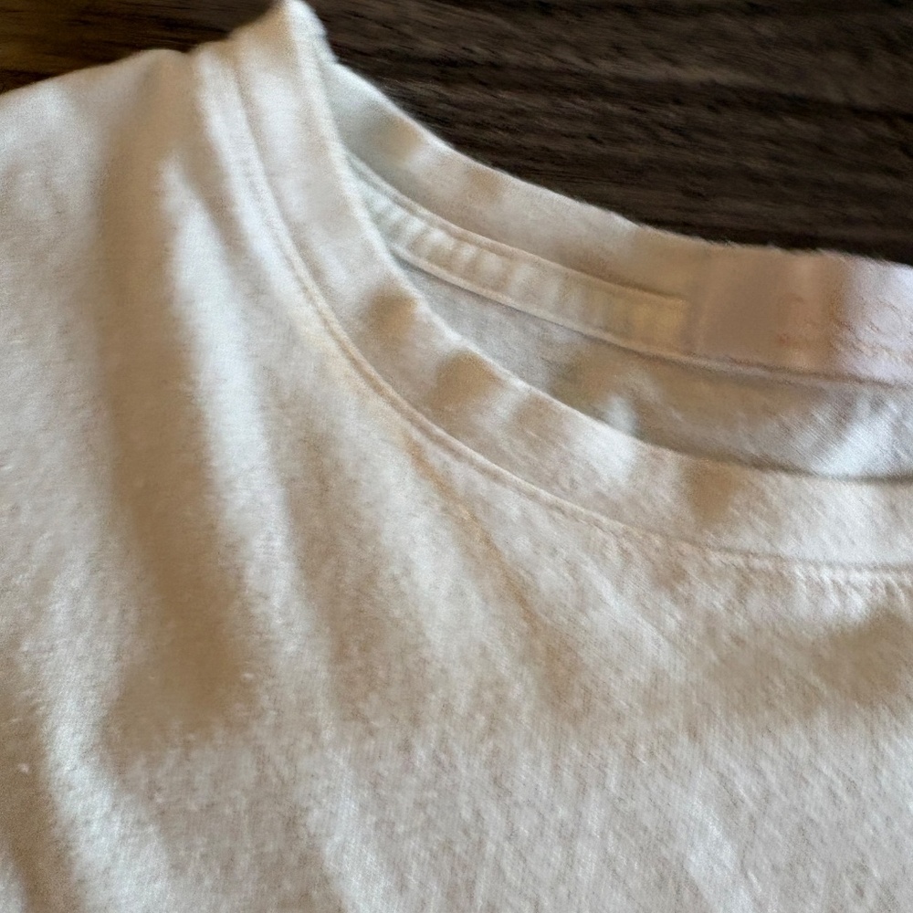 Nuuds Vintage Cotton Everyday Tee T-Shirt  100% Cotton Natural Fibers White - Picture 4 of 6